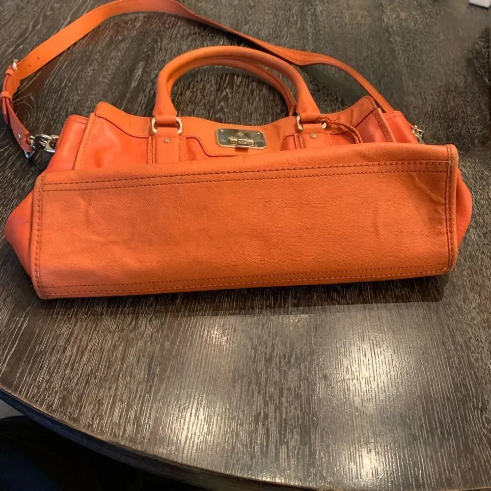 Cole Haan Tangerine Leather Satchel w/ Wallet